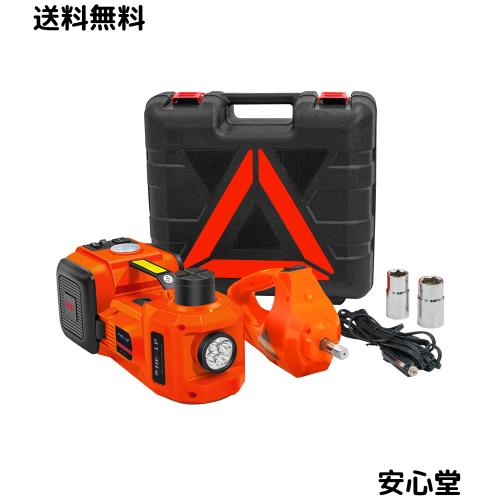 E-HEELP 電動ジャッキ 5T 12V インパクトレンチ付き車用ジャッキ 自動車とSUVに適合電動じゃっき 油圧式 耐荷重 5トン 5000Kg タイヤ交換