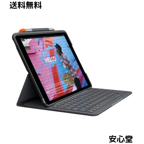 ロジクール iPad 10.2 インチ 対応 第9世代 第8世代 第7世代 キーボード iK1055BK グラファイト SLIM FOLIO 薄型 Bluetooth キーボード一