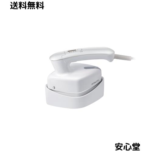 日立(HITACHI) 衣類スチーマー スチームアイロン ワンプッシュ連続スチーム 2段階スチーム 3段階温度切替 ブラシ付き CSI-RX2A W パール