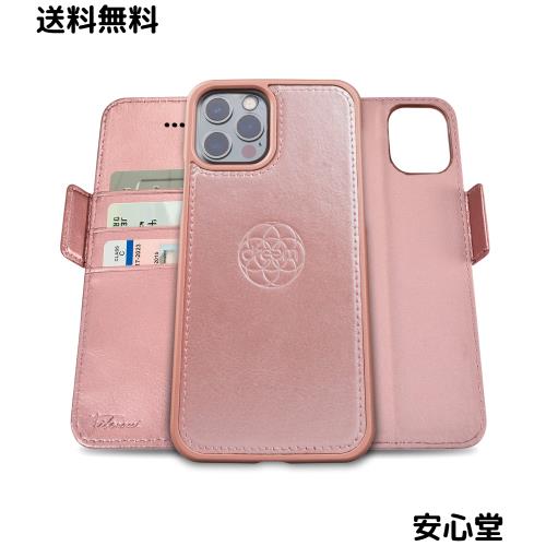 Dreem フィボナッチ（Fibonacci）2イン1 財布型ケース Apple iPhone 13 Pro用 - 高級ビーガンレザー製 マグネット着脱式 耐衝撃 携帯電話