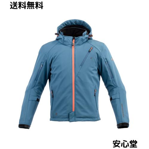 [KOMINE] バイク用 ジャケット プロテクトソフトシェルウィンターパーカ-IFU Neo JK-5792 07-5792 Mallard Blue WL 17,570円