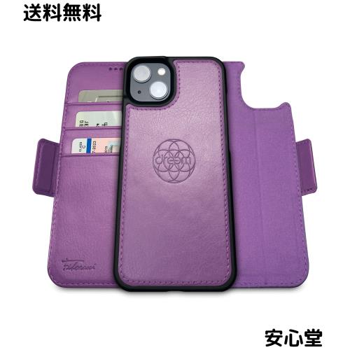 Dreem フィボナッチ（Fibonacci）2イン1 財布型ケース Apple iPhone 14 Plus用 - 高級ヴィーガンレザー製 マグネット着脱式 耐衝撃 携帯