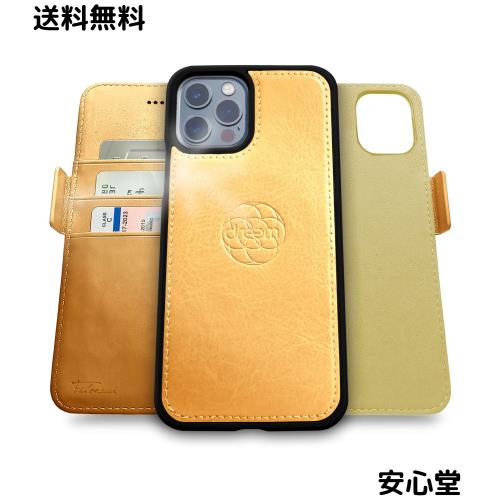 Dreem フィボナッチ（Fibonacci）2イン1 財布型ケース Apple iPhone 13 Pro Max用 - 高級ヴィーガンレザー製 マグネット着脱式 耐衝撃 携