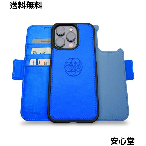 Dreem フィボナッチ（Fibonacci）2イン1 財布型ケース Apple iPhone 14 Pro用 - 高級ヴィーガンレザー製 マグネット着脱式 耐衝撃 携帯電