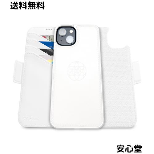 Dreem フィボナッチ（Fibonacci）2イン1 財布型ケース Apple iPhone 15 Plus用 - 高級ヴィーガンレザー製 マグネット着脱式 耐衝撃 携帯