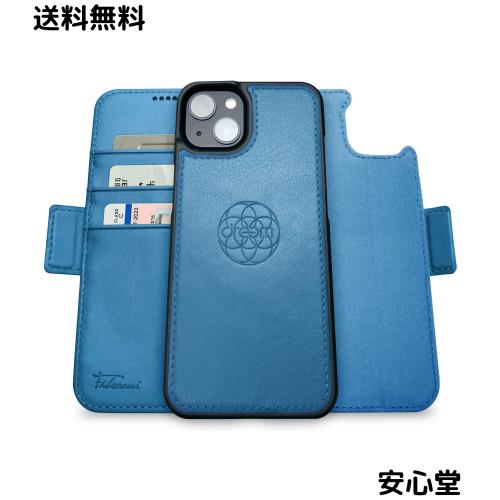 Dreem フィボナッチ（Fibonacci）2イン1 財布型ケース Apple iPhone 14 ＆ iPhone 16e用 - 高級ヴィーガンレザー製 マグネット着脱式 耐衝