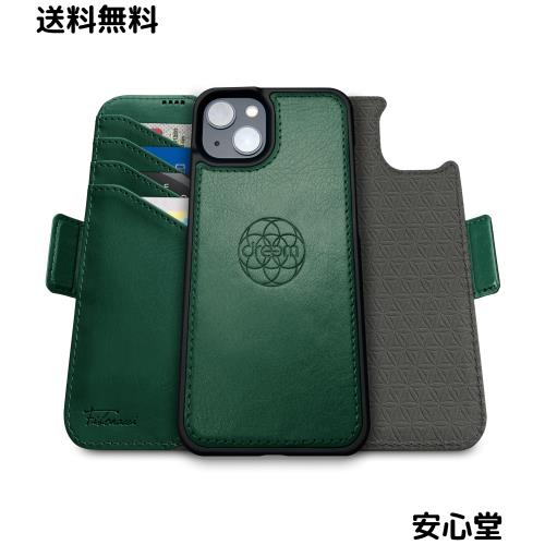 Dreem フィボナッチ（Fibonacci）2イン1 財布型ケース Apple iPhone 15用 - 高級ヴィーガンレザー製 マグネット着脱式 耐衝撃 携帯電話ケ
