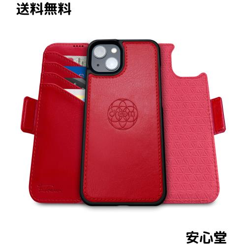Dreem フィボナッチ（Fibonacci）2イン1 財布型ケース Apple iPhone 15用 - 高級ヴィーガンレザー製 マグネット着脱式 耐衝撃 携帯電話ケ