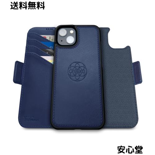 Dreem フィボナッチ（Fibonacci）2イン1 財布型ケース Apple iPhone 15 Plus用 - 高級ヴィーガンレザー製 マグネット着脱式 耐衝撃 携帯