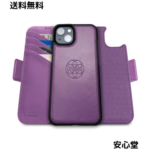 Dreem フィボナッチ（Fibonacci）2イン1 財布型ケース Apple iPhone 15用 - 高級ヴィーガンレザー製 マグネット着脱式 耐衝撃 携帯電話ケ
