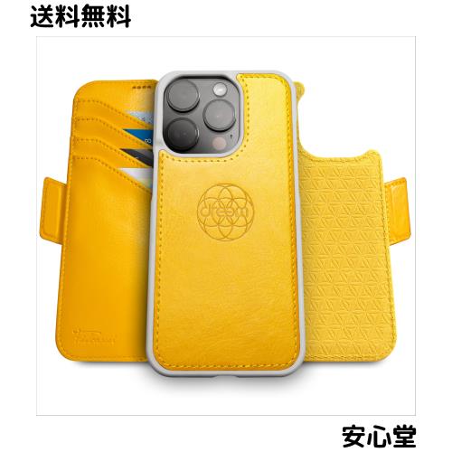 Dreem フィボナッチ（Fibonacci）2イン1 財布型ケース Apple iPhone 15 Pro Max用 - 高級ヴィーガンレザー製 マグネット着脱式 耐衝撃 携
