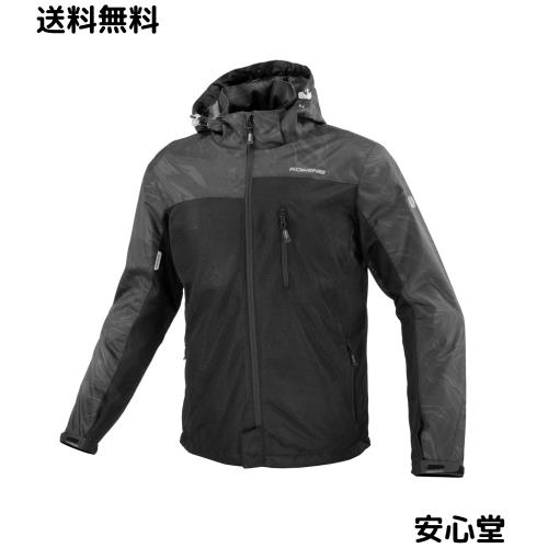 [KOMINE] バイク用 ジャケット JK-1143 プロテクトメッシュパーカーテン Black Marble M 07-1143 メンズ M