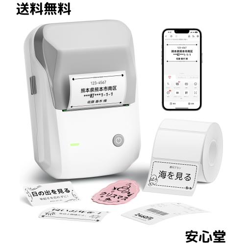NIIMBOT B1 ラベルメーカー 自動識別機能付き感熱ラベルライター 値札プリンター DIY ラベル 商業プリンター 宛名ラベルメーカー 2 イン
