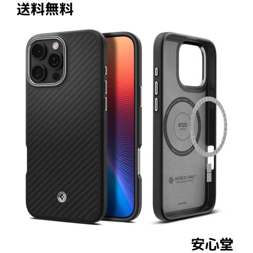 Spigen 【創業18年の技術力】iPhone 16 Pro ケース MagSafe対応 マグネット搭載 マット 米軍MIL規格 エンツォ・アラミド・マグフィット A