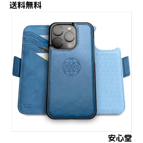 Dreem フィボナッチ（Fibonacci）2イン1 財布型ケース Apple iPhone 16 Pro Max用 - 高級ヴィーガンレザー製 マグネット着脱式 耐衝撃 携