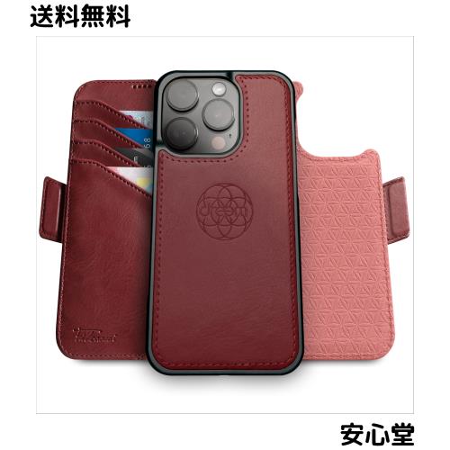 Dreem フィボナッチ（Fibonacci）2イン1 財布型ケース Apple iPhone 16 Pro用 - 高級ヴィーガンレザー製 マグネット着脱式 耐衝撃 携帯電