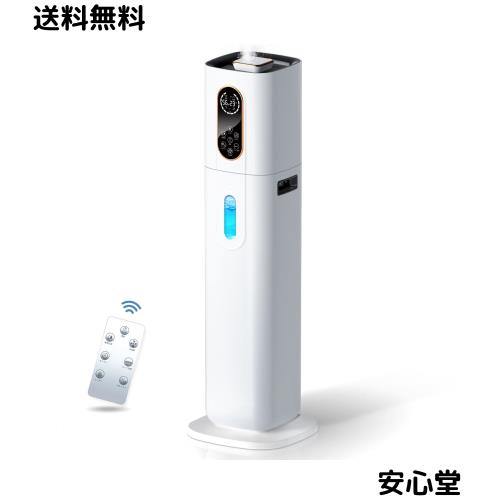 【2025年改良モデル・ AIスマート ＆ 知能恒湿】 加湿器 大容量 ハイブリッド式 9L AI湿度調整 加熱式加湿器 超音波 タワー型 アロマ対応