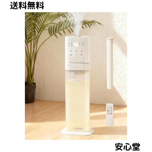 KEECOON 加湿器 大容量 8L 超音波式 業務用 【ESSEでも紹介され】 2025 透明タンク タワー型 業務用加湿器 大型 上から給水 4重除菌 アロ