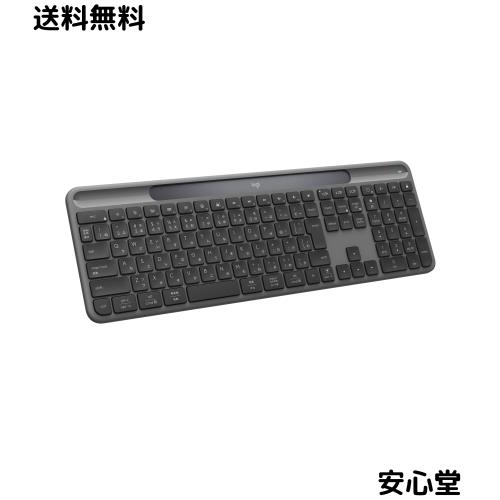 ロジクール Bluetooth ソーラー ワイヤレスキーボード Signature Slim Solar+ K980GR 太陽光や室内照などによる電力供給 満充電で最大4ヶ