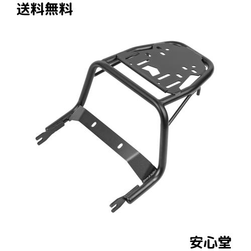 HI-LINE バイク用 リアキャリア モンキー125専用 延長キャリア 丈夫 スチール製 リアボックス対応 荷台 荷物積載 荷掛けフック付き グラ