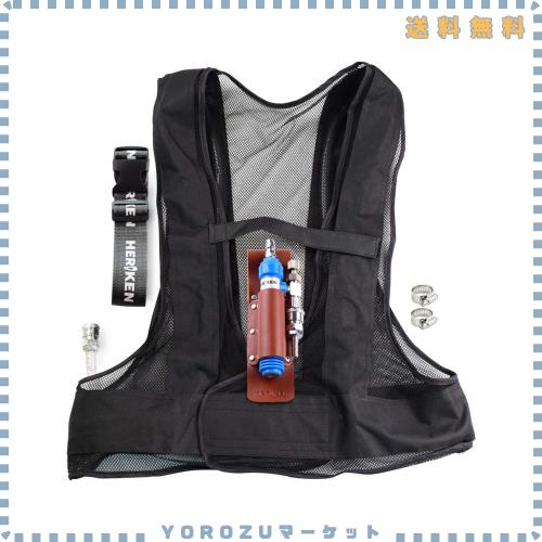 HERIKEN 熱中症対策 溶接作業 冷却器 クールベスト 冷却ベスト コンプレッサーに接続だけ (黒)