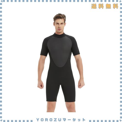[MORGEN SKY] ウェットスーツ メンズ 2mm ワンピース バックジップ ネオプレン素材 胸スキン ストレッチ 通気 ダイビング サーフィン 素