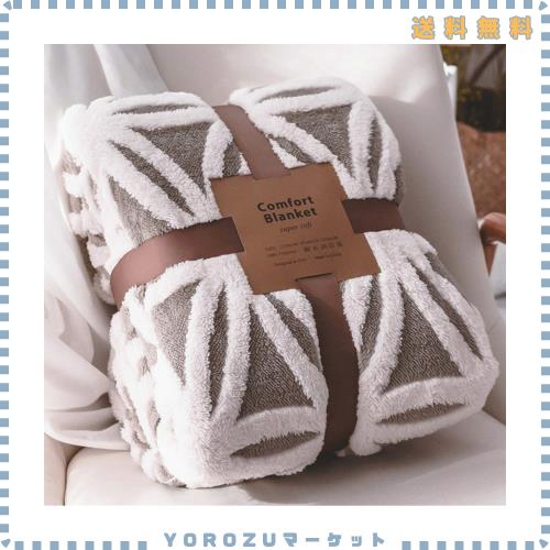 sledar(スレダー) 毛布 掛け毛布 ダブル 発熱二枚合わせ パイル シープ調 ふわふわ 丸洗いOK 抗菌防臭 防ダニ加工 北欧風 プレゼント 秋