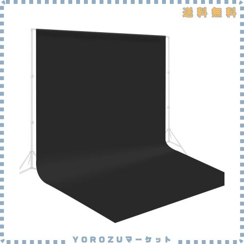 FotoFoto 背景布 黒 布 3m x 6m 黒幕 暗幕 遮光 厚手 撮影用 背景 黒布 透けない 黒い背景 大きい 布 シワが出来やすくない 撮影 背景シ