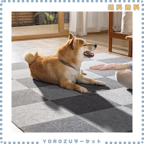 SHIEN タイルカーペット ジョイントマット 吸着マット【45*45*0.4cm 40枚入】 タイルカーペット ズレない めくれない 滑りとめ 防臭防菌 