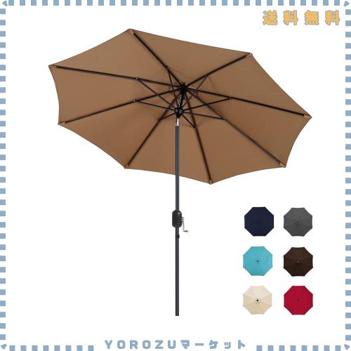 LOVE STORY ガーデンパラソル 210cm/230cm/270cm/300cm 大型 風に強い パラソル ハンドル開閉 角度調整可能 撥水加工 折りたたみ 軽量 テ