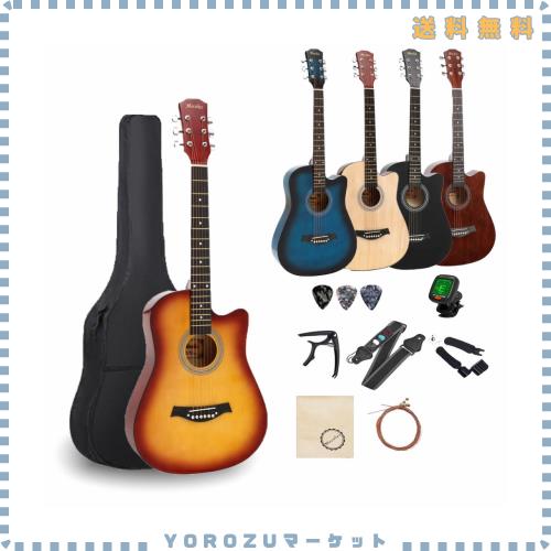 アコースティックギター セット 38インチ 初心者 アコギ バスウッド 
