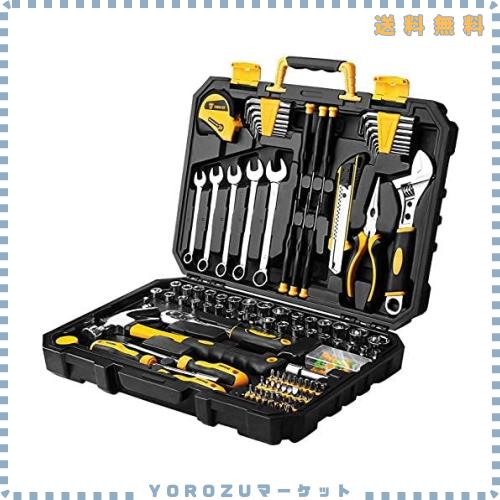DEKO 158点 ホームツールセット 工具セット 家庭用 日曜大工 DIYセット 作業工具セット 家具の組み立て 住まいのメンテナンス用 修理道具