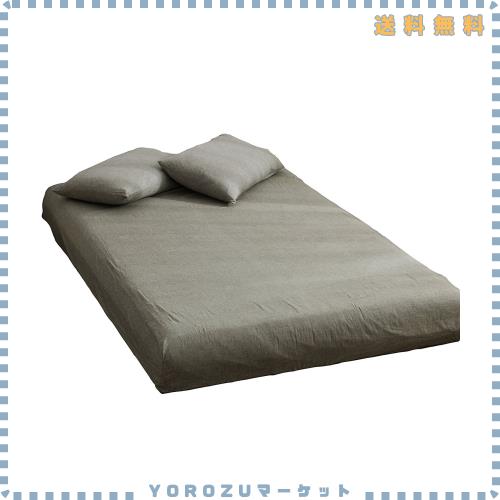 ボックスシーツ ワイドキング 200x200x30cm マットレスカバー オーガニックコットン洗いざらしの綿100% マチ部分約30cm ベッドシーツ ベ