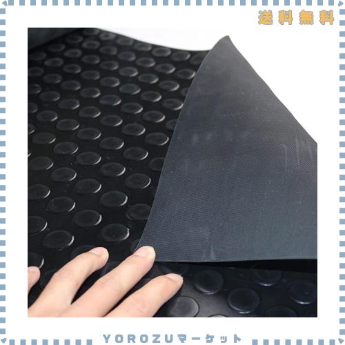 uyoyous ガレージ マット フロア 滑り止めゴムシート ロール フローリング ラバーシート 100*500cm 厚さ 3mm 絶縁 表面滑り止め構造 軽ト