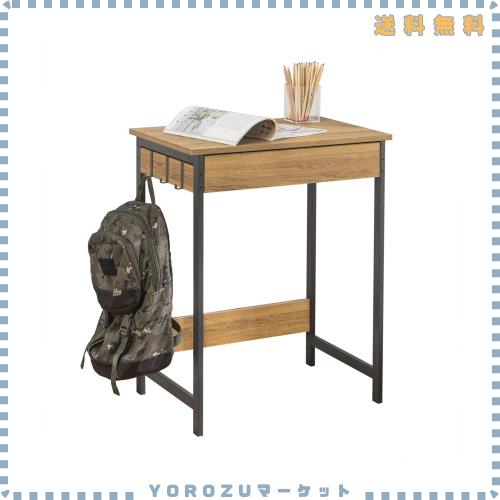 SoBuy pcデスク パソコン 勉強机 コンパクト 幅60cm 引き出し付き 木製 一人暮らし シンプル 学習机 在宅勤務 ミシン台 オフィス 机 ワー