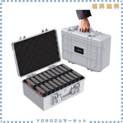 ORICO 3.5インチ HDD保管ケース 20台収納可能 ポータブル ハードディスク 収容ケース 耐振動 耐衝撃 防水 防塵 良い安全性 ABS材質 PSC-L