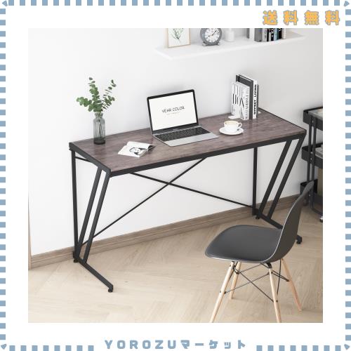 YEARCOLOR パソコンデスク PCデスク 学習机 勉強机 幅100cm×奥行50cm 折りたたみ シンプルワークデスク オフィス ゲーミングテーブル 組