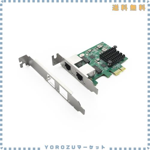 10Gtek 2.5G NIC 100/1000/2500Mbps PCIe ギガビット ネットワークカード LAN カード,デュアルRJ-45ポート,Realtek RTL8125コントローラ,