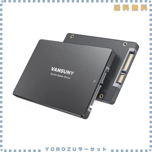 Vansuny 内蔵SSD 512GB SATA III SSD 2.5 インチ内蔵ソリッド ステート ドライブ 高度な 3D NAND フラッシュ 最大 550MB/秒の PC ラップ