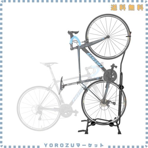 サイクリングディール アップライトバイクスタンド - プレミアム品質の縦・横調節可能な自転車フロアパーキングラック - ガレージや自宅