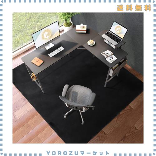 FUNHOO ゲーミングチェアマット 160×180cm チェアマット カーペットタイプ 滑り止め加工 フランネルタイプ 床保護 傷防止 フローリング