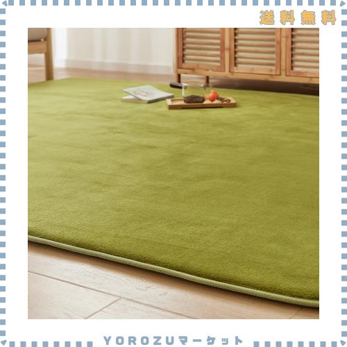 VK Ingeroom カーペット ラグ 極厚25mm 約3畳 厚手 ラグマット 防音 滑り止め付 抗菌 防臭 防ダニ 低ホルム ふわっと手触り高反発 床暖房