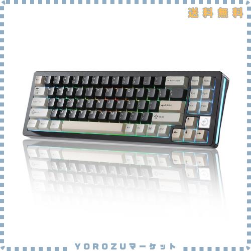 YUNZII AL71 68% ゲーミングキーボード フルアルミCNC ホットスワップ対応 無線 ガスケット メカニカルキーボード NKRO 2.4GHzワイヤレス