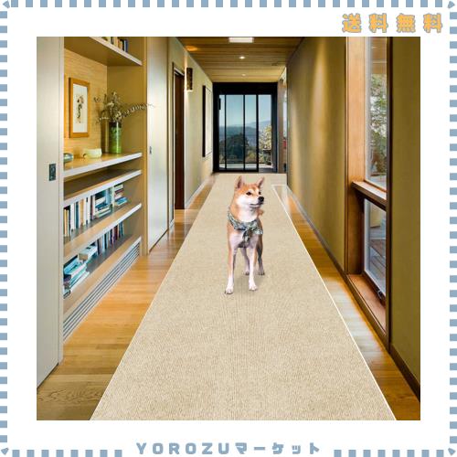 フローリングマットカーペット 洗える廊下敷きJAYFAN 階段マット約600 90cm 滑り止め キッチンマット グレー台所マット 玄関マットPU 4mm