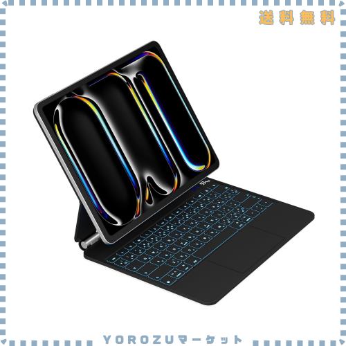 QERDAOYI マジックキーボード iPad Pro13インチ(M4/M5) デル番号(A2925 A2926 A3007/A3360 A3361 A3362)に適用 iPadキーボード付きケース