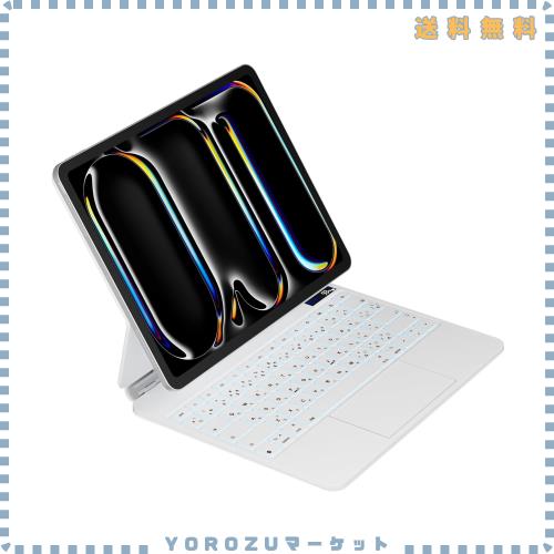 QERDAOYI マジックキーボード iPad Pro13インチ(M4/M5) デル番号(A2925 A2926 A3007/A3360 A3361 A3362)に適用 iPadキーボード付きケース