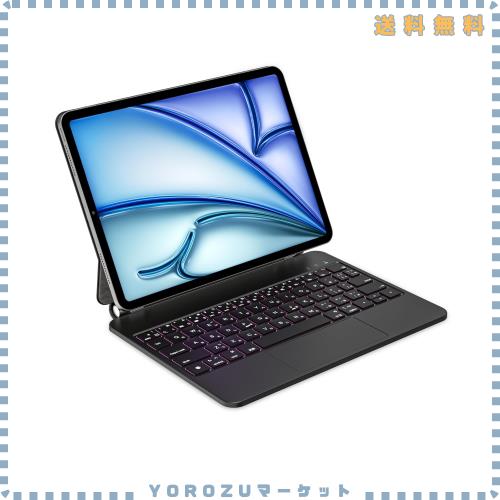 QERDAOY マジックキーボード 2025 i-Pad 第11世代A16/第10世代キーボード（A2696/A2757/A2777/A3162）iPadキーボードケース 日本語配列