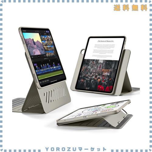 ESR iPad Air 11インチ ケース (M3/M2、2025/2024) iPad Air 第5/4世代 (2022/2020)専用カバー 取外し可能なマグネットカバー付き回転式