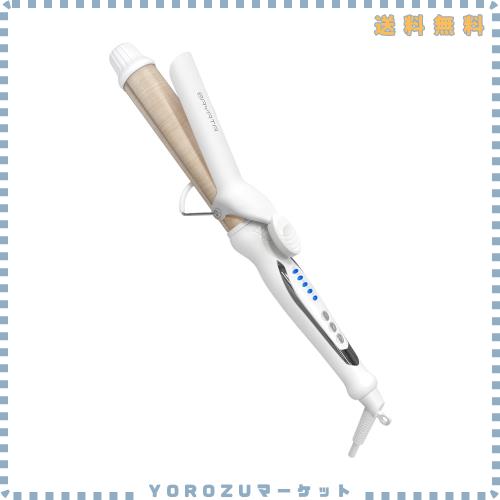 BAYATA コテ 32MM ヘアアイロン カールアイロン シルクプロコテ【瞬間水分蒸発しない・140℃〜220℃・マイナスイオン・海外対応】5段階温