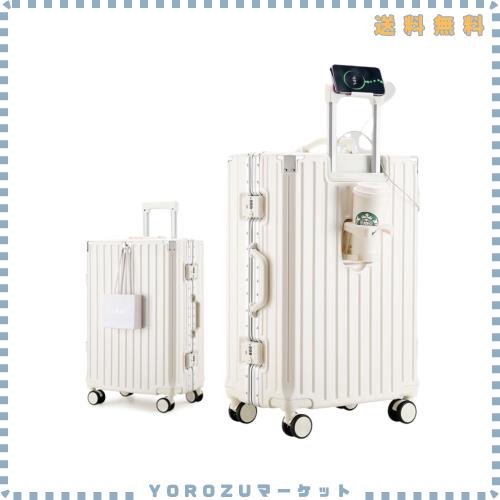 [Yuweijie] スーツケース アルミフレームタイプ キャリーケース 機内持込可 s/m/l/xlサイズ 3泊4日 多機能 バッグかけフック付き キャリ